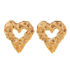 Boucles d'oreilles pendantes pour femme motif feuille