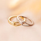 Bague élégante et incurvée pour femme avec zircones scintillantes