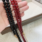 Chaîne de bijoux tendance en perles d'onyx