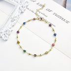 Chevillère à perles en forme de cœur