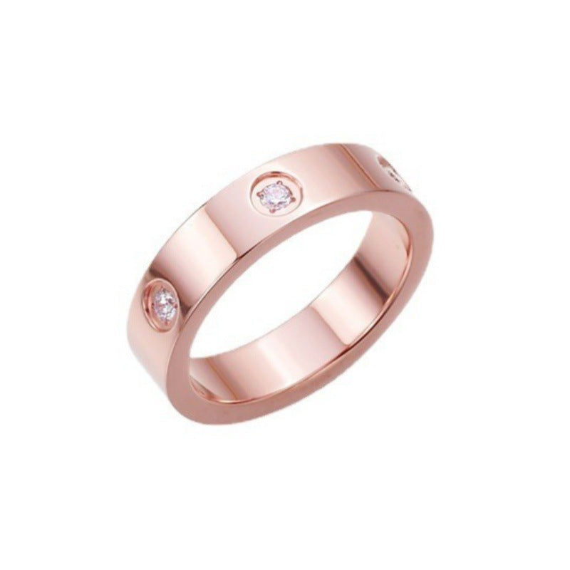 Bague moderne pour femme avec zircons étincelants