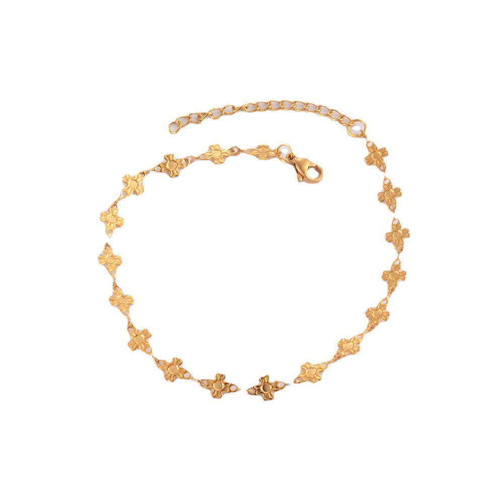 Bracelet porte-clés pour femme en acier inoxydable