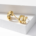 Damen Ohrhänger im eleganten, geschwungenen Design aus 925 Sterling Silber