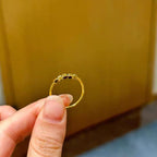 Bague minimaliste à perles pour femme