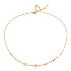 Collier pour femme avec zircons et fermoir réglable