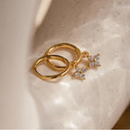 Boucles d'oreilles pendantes pour femme avec cristaux étincelants