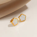 Boucles d'oreilles pour femme inspirées des fleurs en nacre