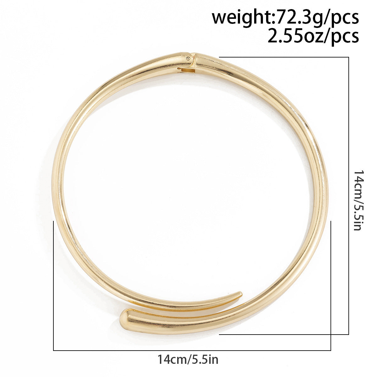 Bracelet jonc ouvert pour femme au design sculptural