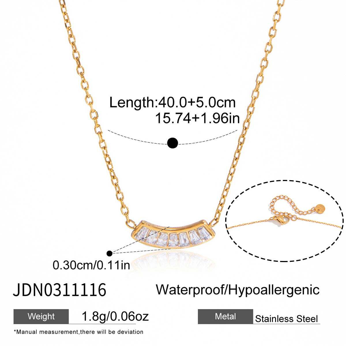 Collier pour femme avec design en zircone étincelant