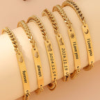 Bracelet pour femme avec pendentif gravable