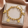 Bracelet charmant pour femme avec pendentifs personnalisables