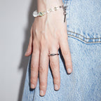 Bague ouverte pour femme au design texturé