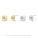 Ohrstecker für Damen mit modernem, geschwungenem Design aus 925 Sterling Silber