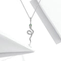 Collier pour femme au design serpent créatif et accents scintillants