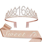 Couronne de princesse en cristal pour femme avec inscription 30 & Fabulous