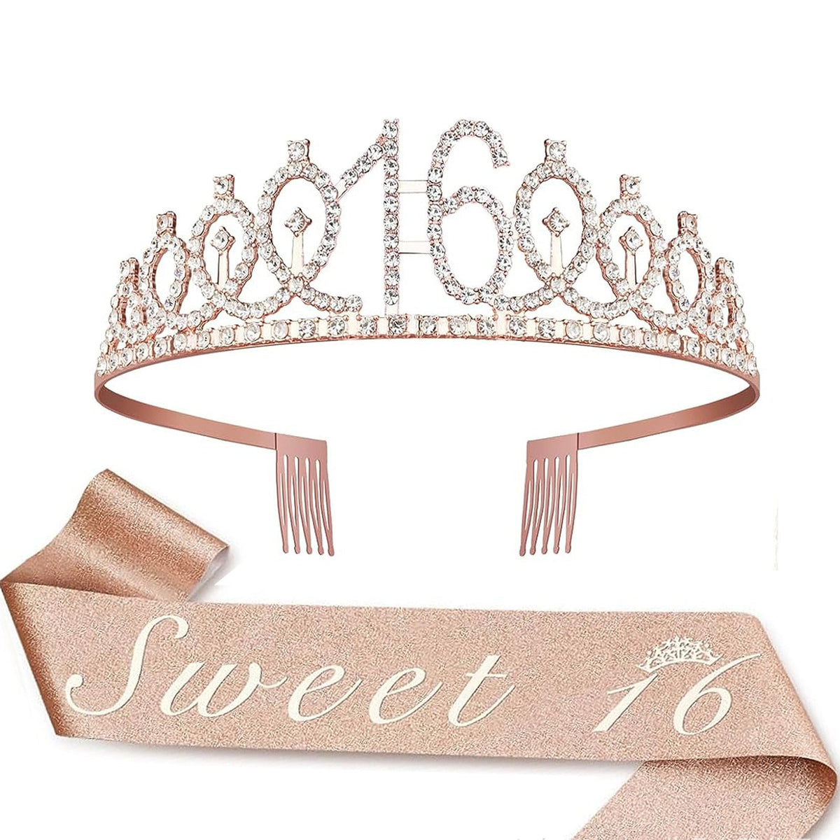 Couronne de princesse en cristal pour femme avec inscription 30 & Fabulous