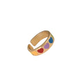 Bague pour femme au design cœur coloré