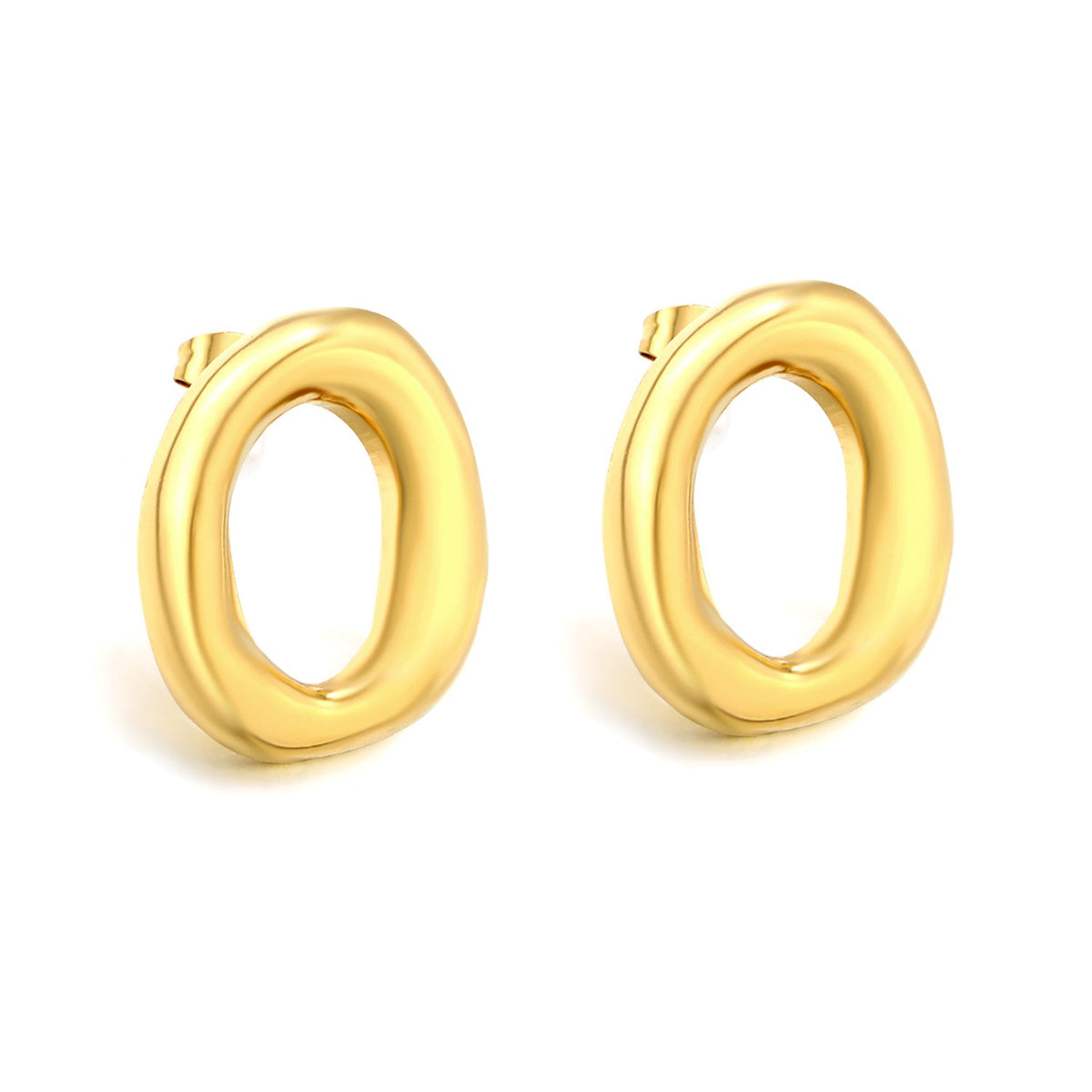 Boucles d'oreilles pendantes en acier inoxydable en forme de coquillage
