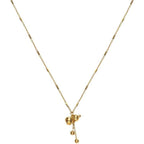 Collier délicat à breloques dorées pour femme