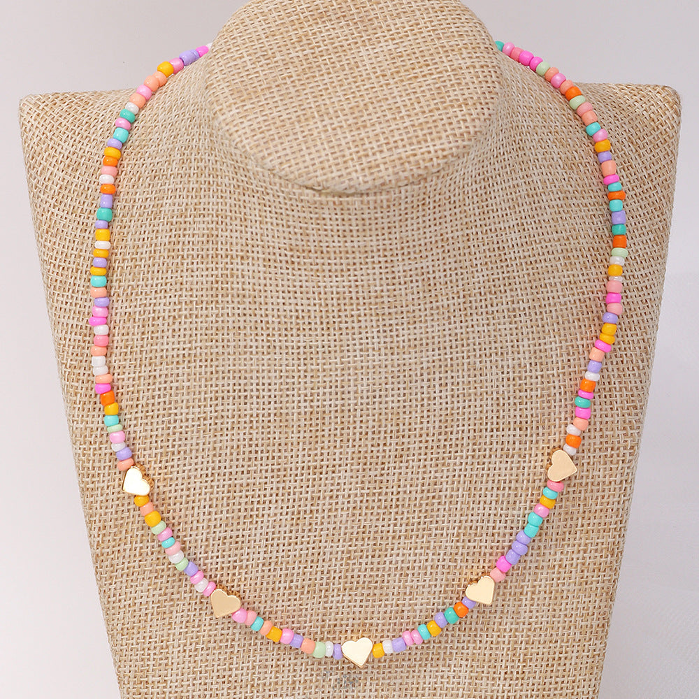 Collier ras-de-cou perles et perles fantaisie