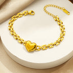 Bracelet à maillons cœur pour femme