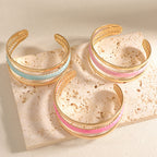 Bracelet ouvert pour femme avec relief artistique