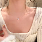 Collier élégant pour femme avec pendentif en zircon étincelant