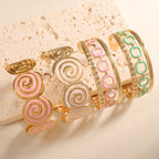 Bracelet jonc pour femme design spirale