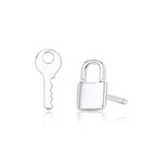 Boucles d'oreilles clé et cadenas pour femme