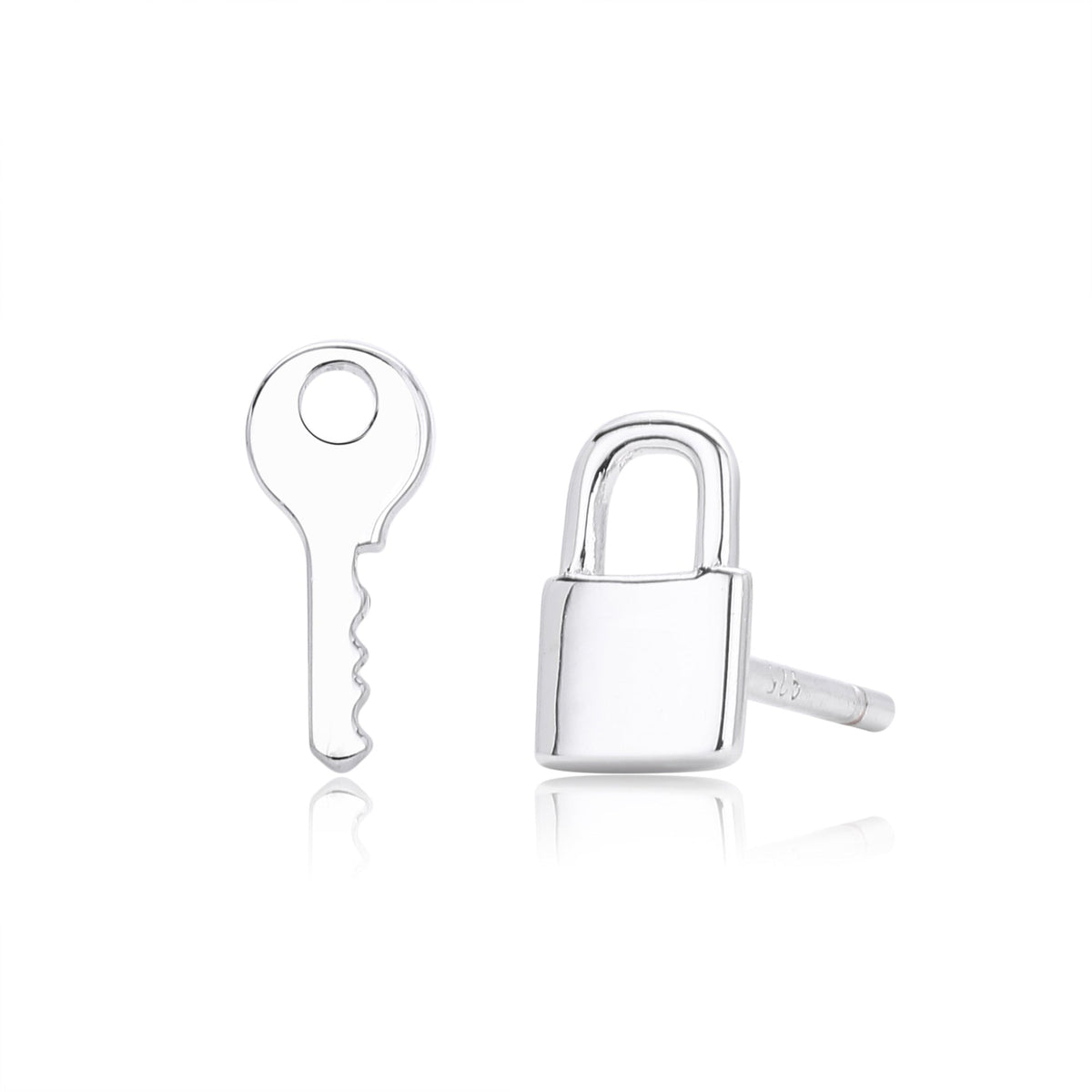 Boucles d'oreilles clé et cadenas pour femme