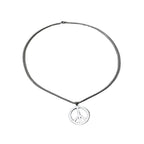 Collier pour femme avec pendentif Peace en acier inoxydable