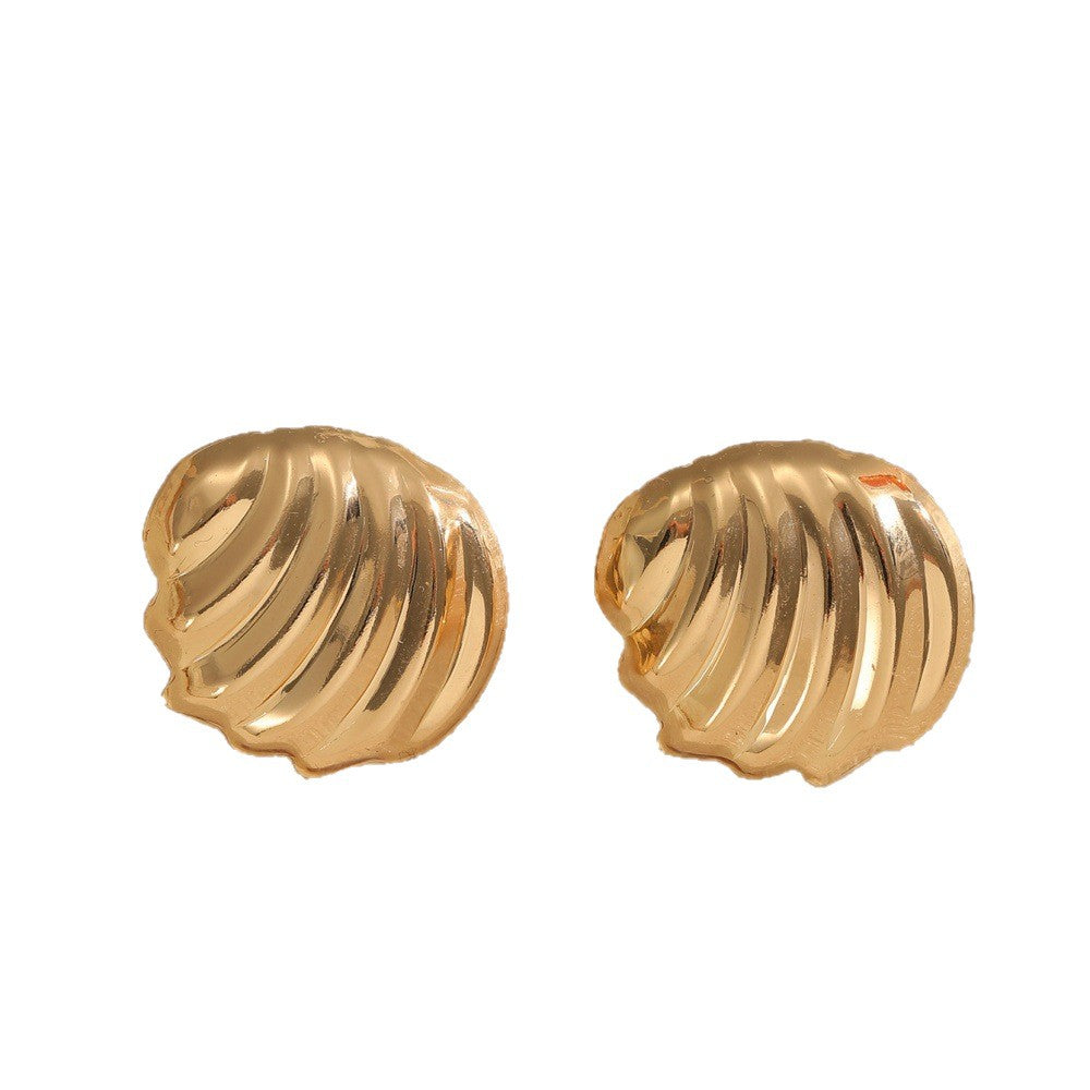 Boucles d'oreilles pour femme en forme de coquillage