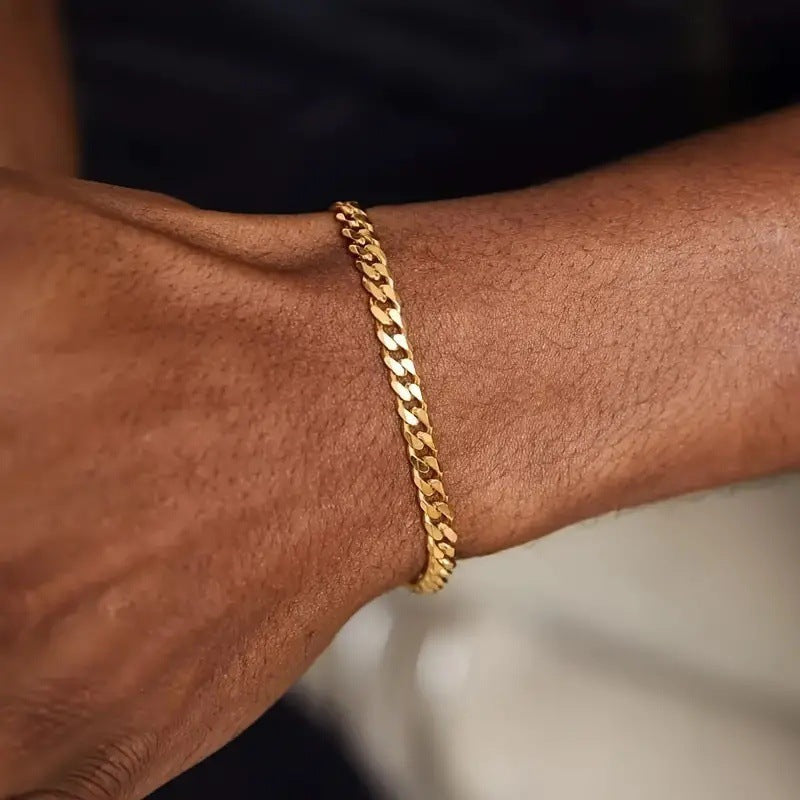 Bracelet à chaîne texturée superposée