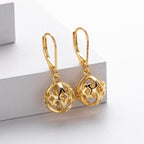 Boucles d'oreilles pendantes design filigrane en argent sterling 925