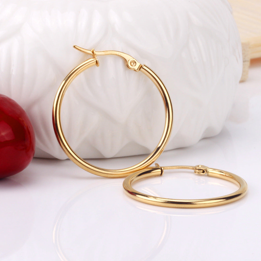 Boucles d'oreilles puces en acier inoxydable