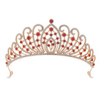 Diadème élégant en strass pour femme avec détails floraux