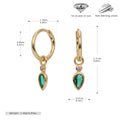 Boucles d'oreilles pendantes en argent sterling 925 avec zircons