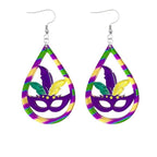Boucles d'oreilles festives masque de Mardi Gras