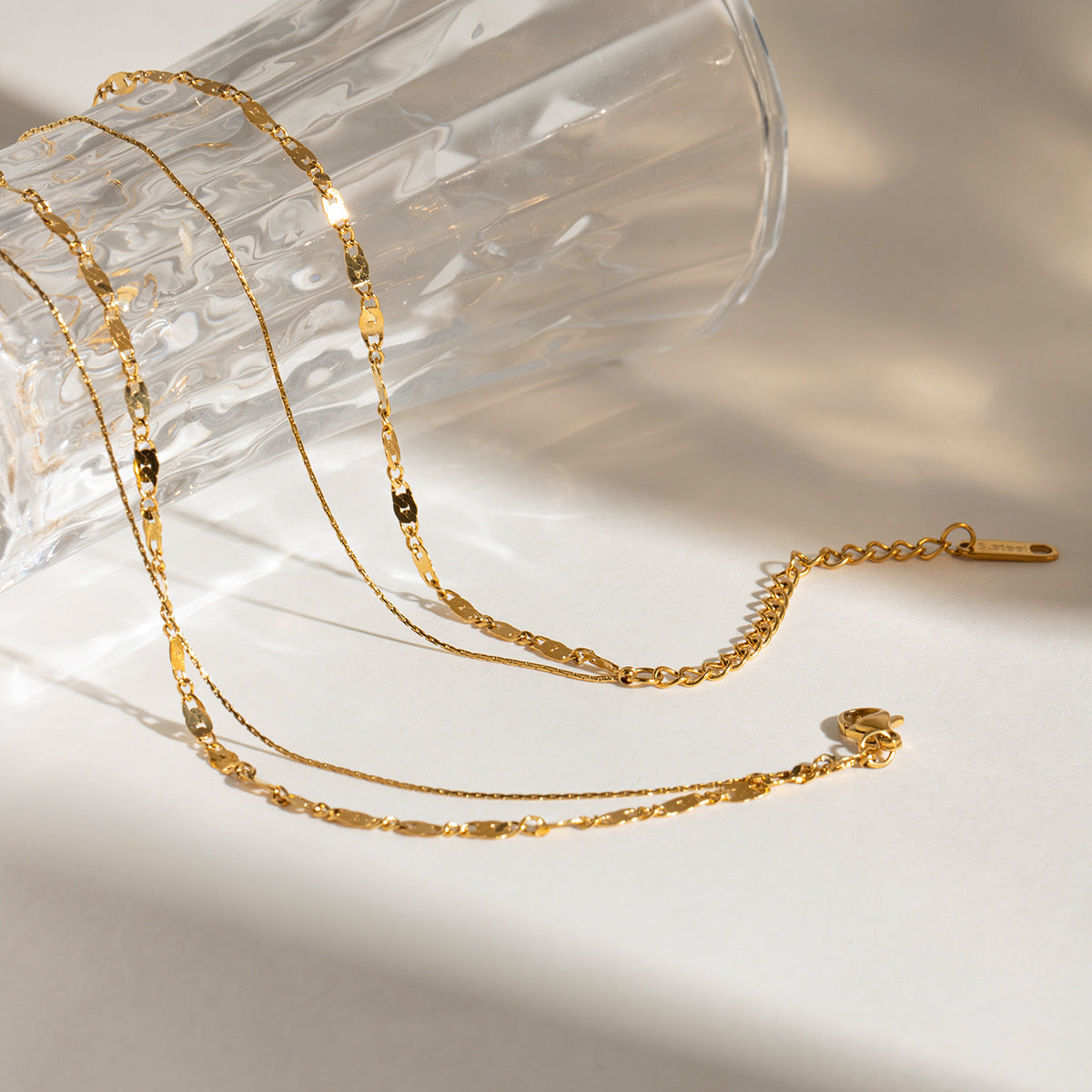 Collier pour femme en acier inoxydable réglable et hypoallergénique