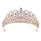Diadème élégant en strass pour femme avec détails floraux