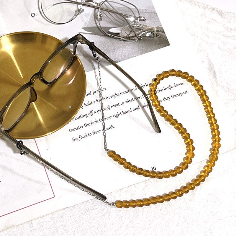 Chaîne de lunettes à perles multi-rangs