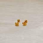 Boucles d'oreilles puces motif floral pour femme