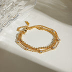 Bracelet pour femme avec zircons et acier inoxydable