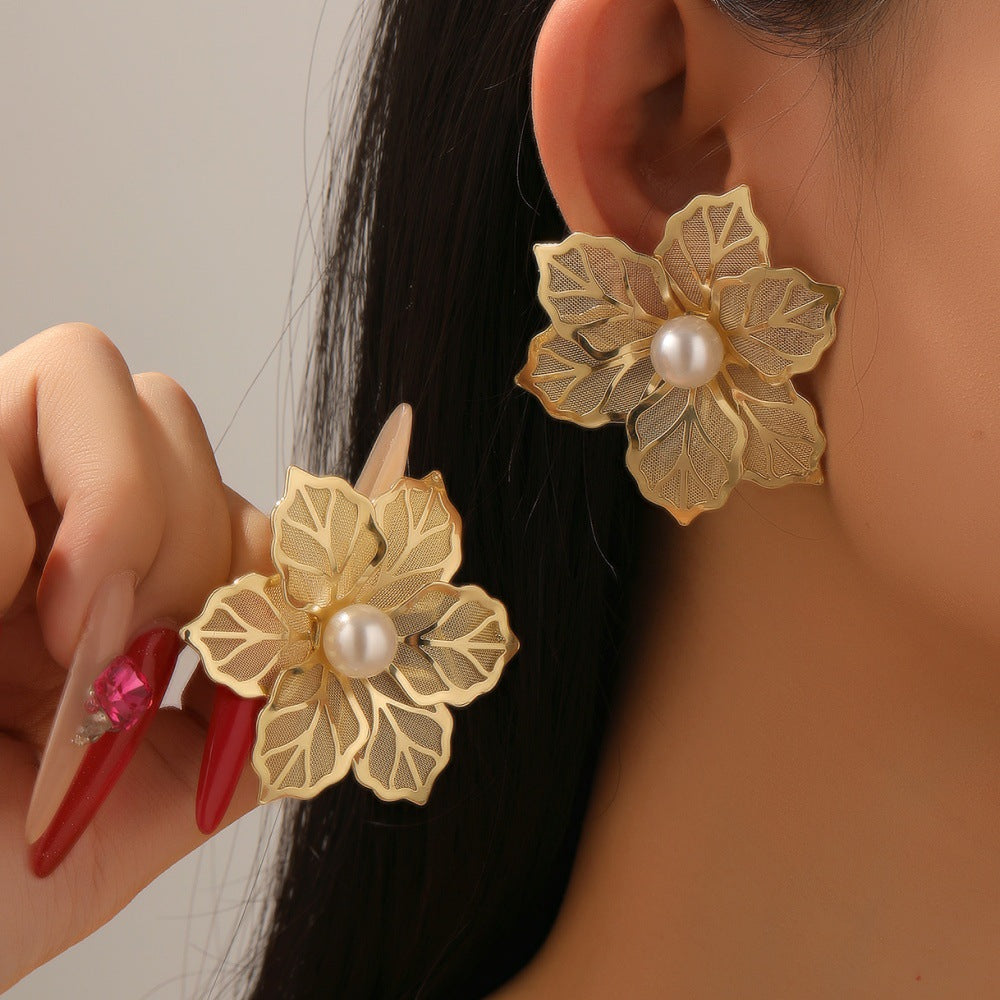 Boucles d'oreilles pour femme en forme de coquillage