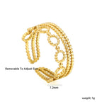Bracelet rigide réglable pour femme motif feuilles