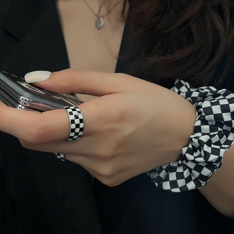Ensemble chouchou et bague tendance pour femme