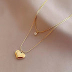 Collier pour femme avec pendentif cœur étincelant et design ornemental élégant