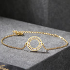 Bracelet délicat pour femme avec anneau en cristal