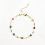 Chevillère à perles en forme de cœur