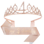 Couronne de princesse en cristal pour femme avec inscription 30 & Fabulous